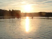 Paddling into the sunset