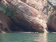 Big cave, small boat