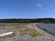 Barn Marsh Creek on the left, the Bay of Fundy on the right